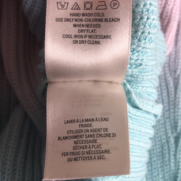 Anthropologie Ombré Sweater Hoodie Pink Blue Large Cotton Blend Pullover - Picture 11 of 14